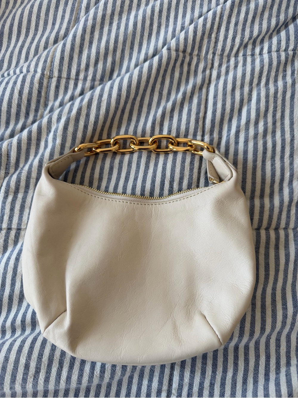 Madewell Mini Bag in Cream with Gold Chain Handle - Picture 2 of 4